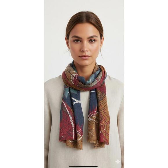 Look Cashmere Multicolor Cashmere Blend Scarf Super Soft Womens 30 in X 74 in - Picture 1 of 7